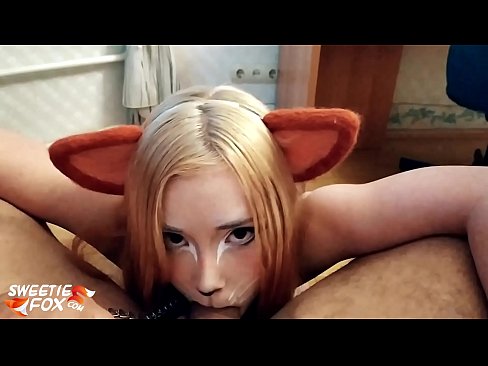 ❤️ Kitsune اس کے منہ میں ڈک اور سہ نگل مقعد فحش  ❌